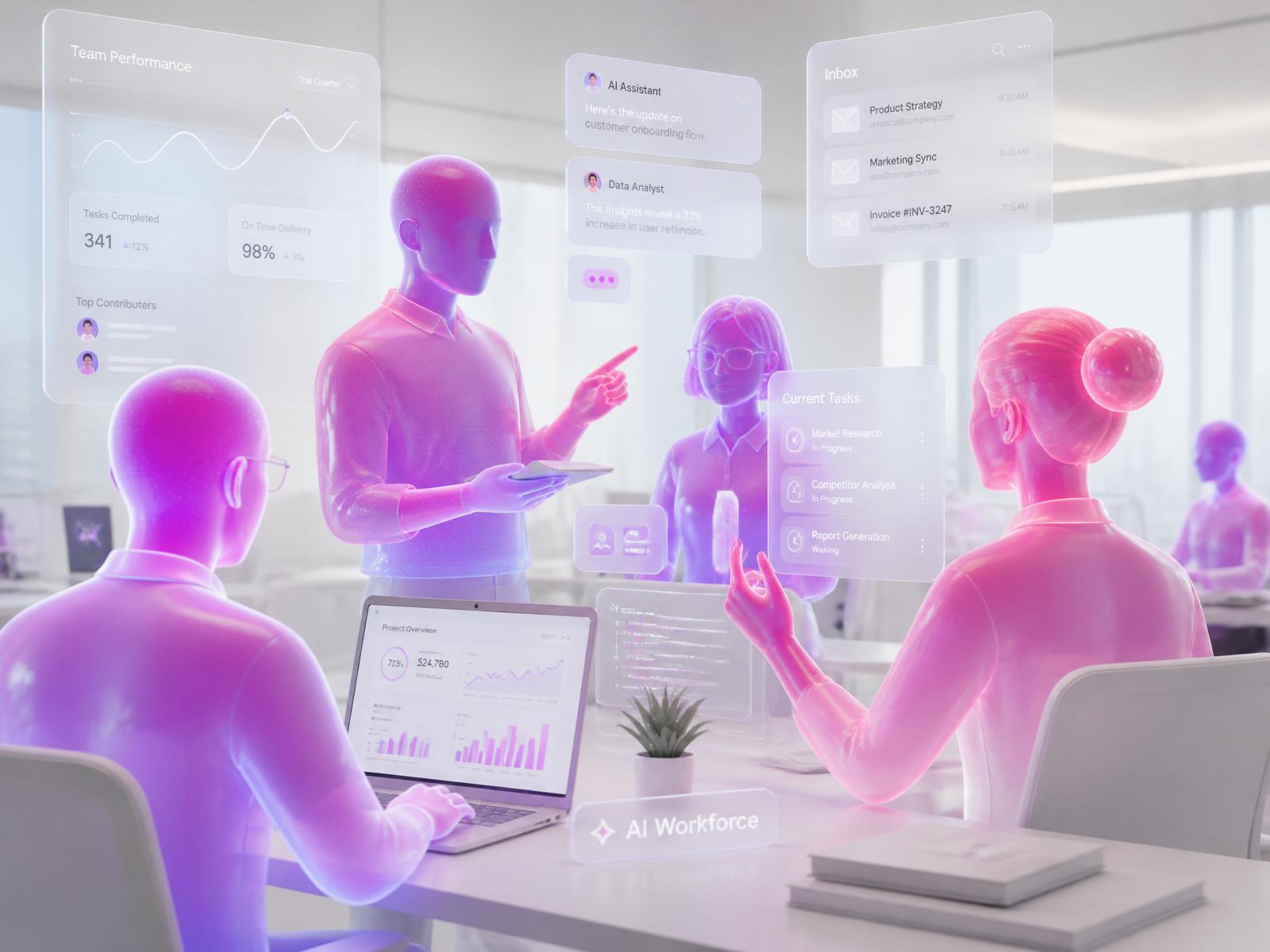 Zumbo IA digital employees collaborating